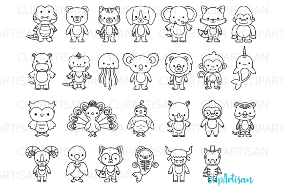 Animals A to Z Clipart, Animal Alphabet Review