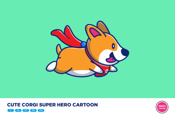 Cute Corgi Super Hero Cartoon: A Designer's Review
