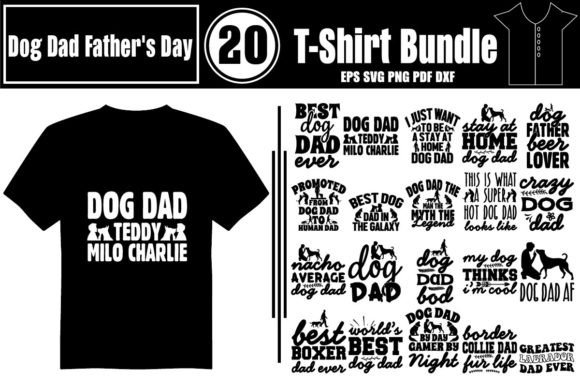Dog Dad Father's Day T-Shirt Design Bund