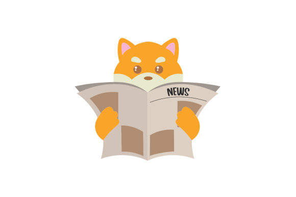 Dog Reading a Newspaper