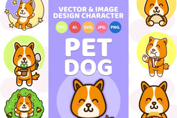 Happy Dog Pet Cartoon Mini Collection