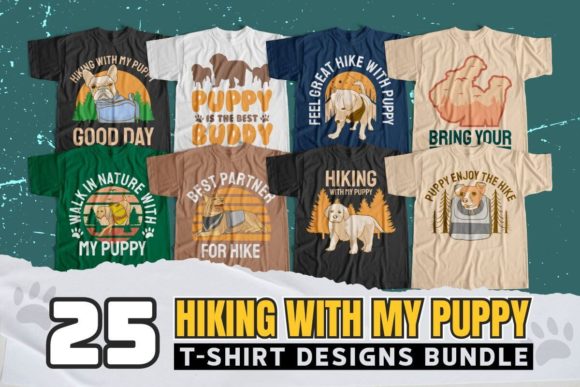 Hiking with My Puppy T Shirt Designs