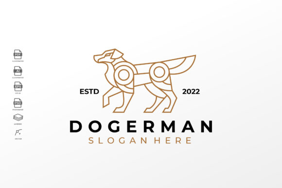 Lineart Dog Tattoo Illustration: A Designer's Review