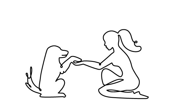 Woman Holding a Dog s Paw Line Art: A Designer's Review