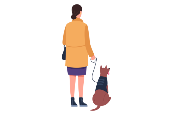 Woman with Dog Rear View: A Designer's Take
